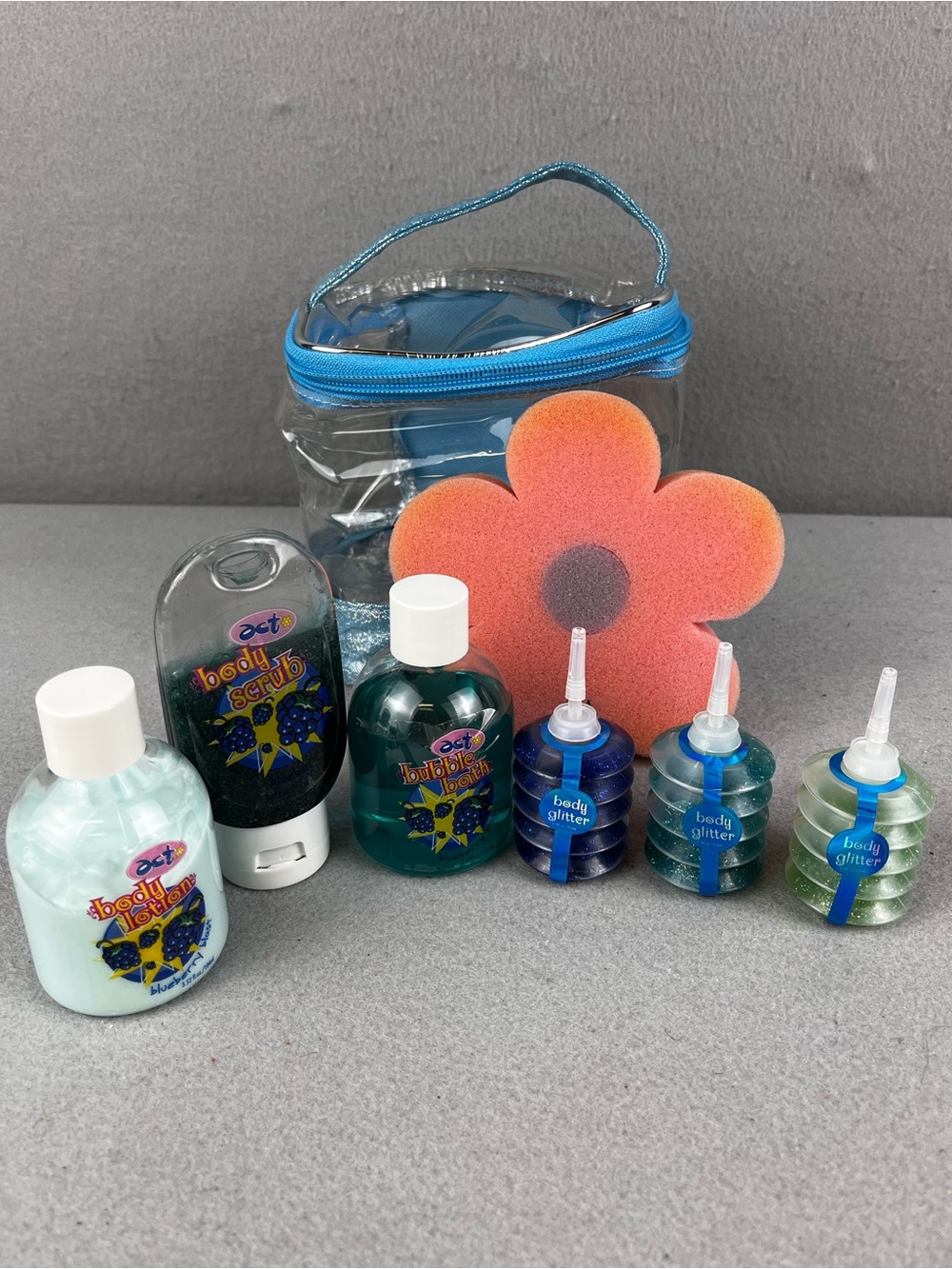 Rare Y2K Act Brand Blueberry Blast Bath And Body Glitter Set Sealed